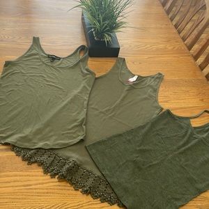 Bundle of 3 green tops